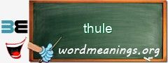 WordMeaning blackboard for thule